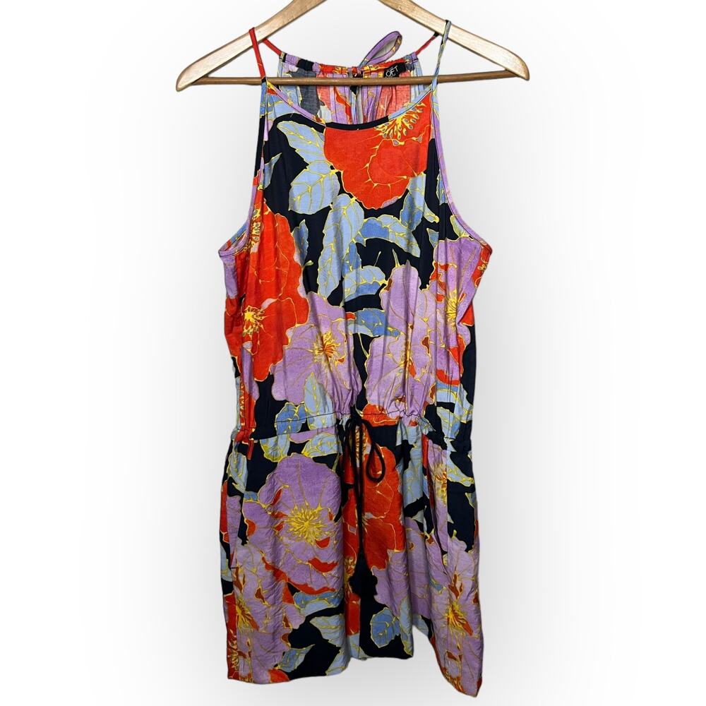 Ann Taylor Loft Women's Multicolor Floral Full Bloom Romper Size Medium Petite - Picture 8 of 15